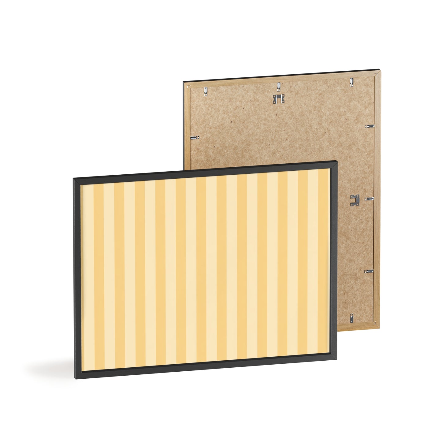 Buttercup Stripe Wood Framed Posters