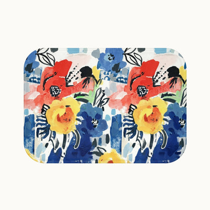 Abstract Flora Bath Mat