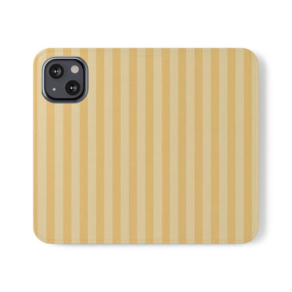 Buttercup Stripe Vegan Leather Flip Case