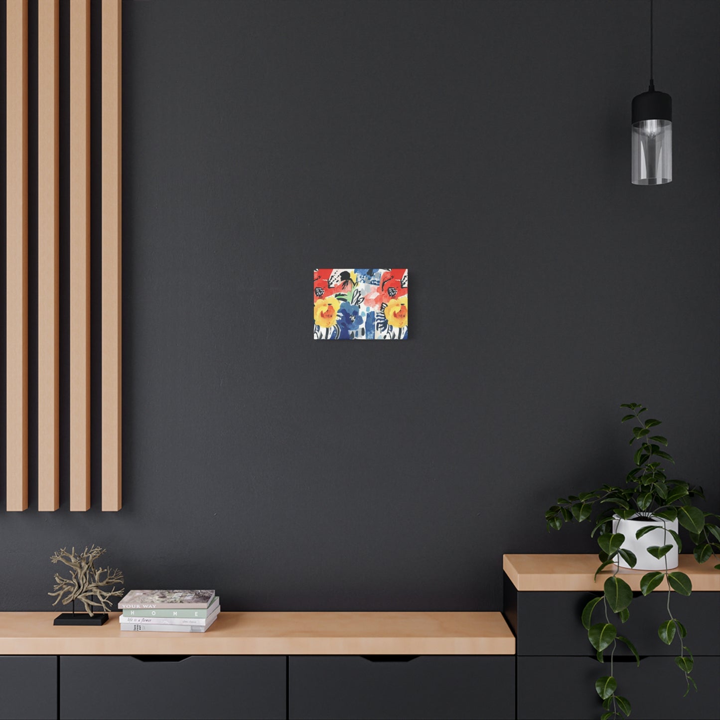 Abstract Flora Stretched Canvas Wall Art