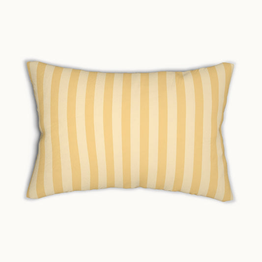 Buttercup Stripe Rectangular Throw Pillow