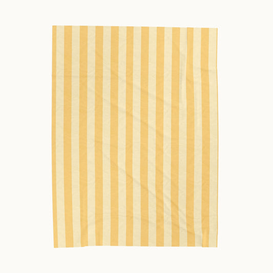 Buttercup Stripe Velveteen Plush Blanket