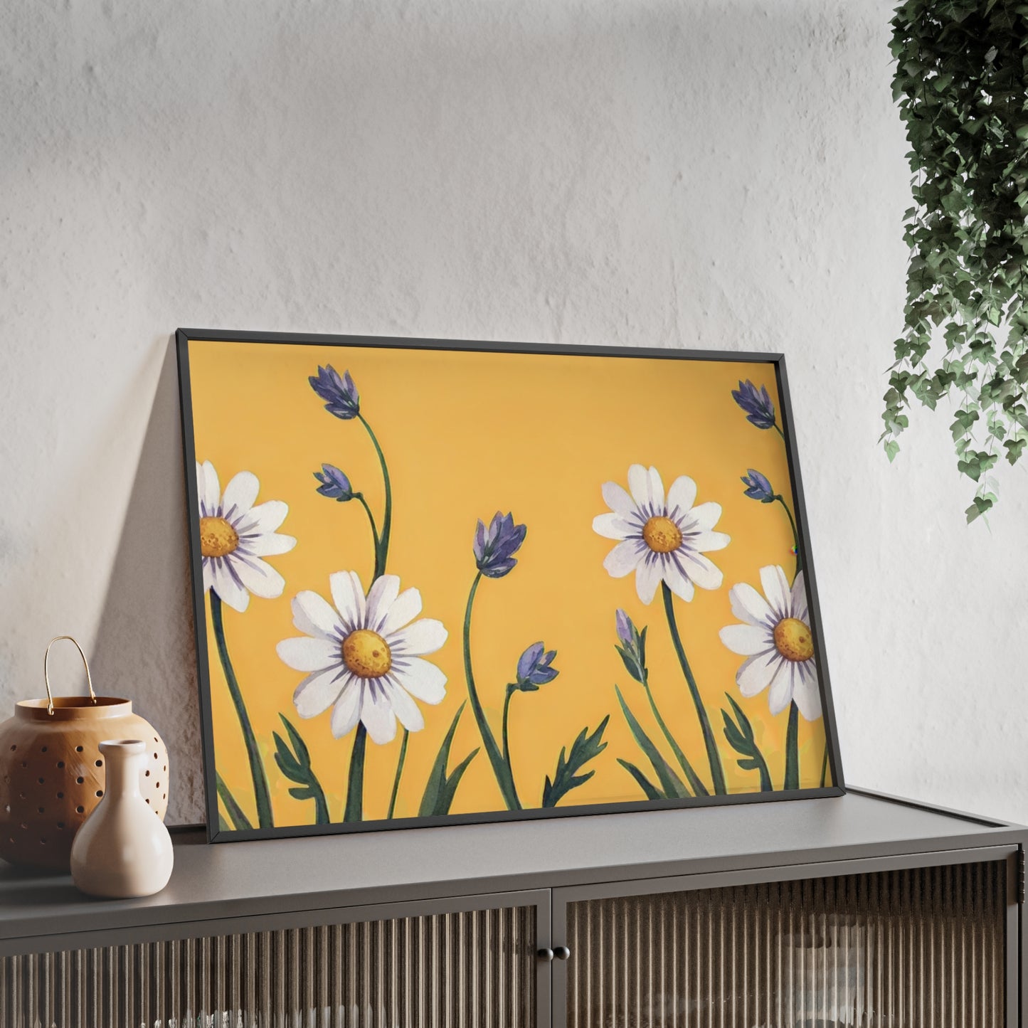 Spring Daisies Wood Framed Posters