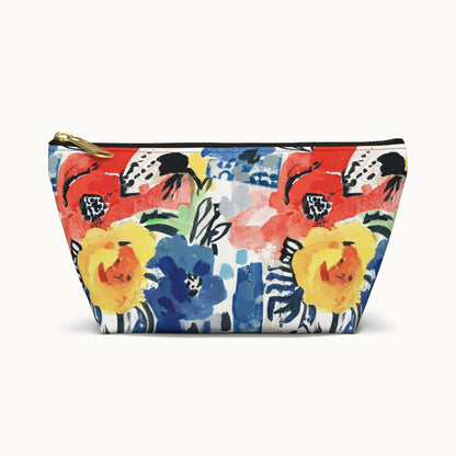 Abstract Flora Accessory Pouch