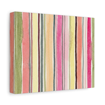 Summer Stripe Stretched Canvas Wall Art