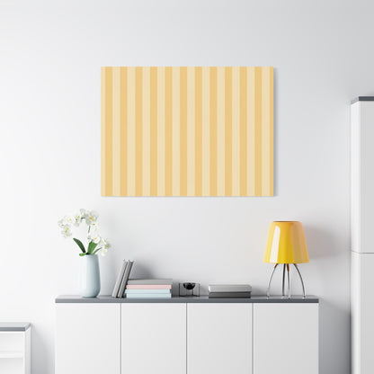 Buttercup Stripe Stretched Canvas Wall Art