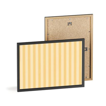 Buttercup Stripe Wood Framed Posters