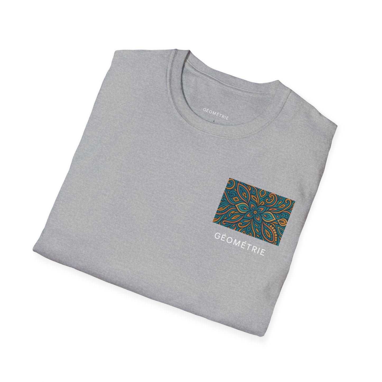 Geo Pattern Unisex Softstyle T-Shirt | Casual Everyday Tee, Graphic Shirt, Gift for Him/Her, Trendy Wear, Artsy Style (Pattern 04)