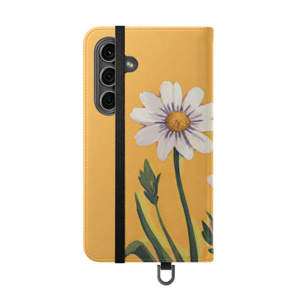 Spring Daisies Vegan Leather Flip Case