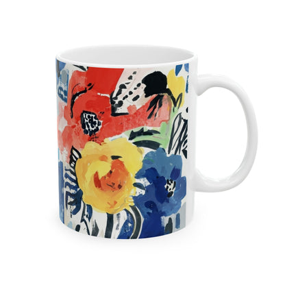 Abstract Flora Ceramic Mug