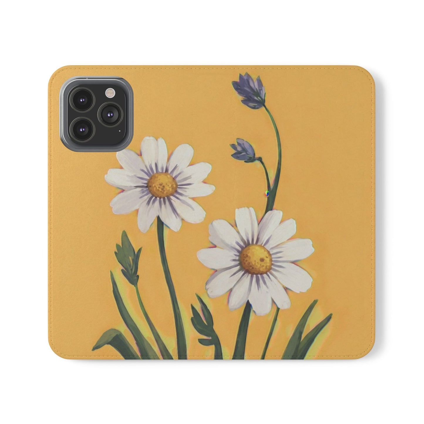 Spring Daisies Vegan Leather Flip Case