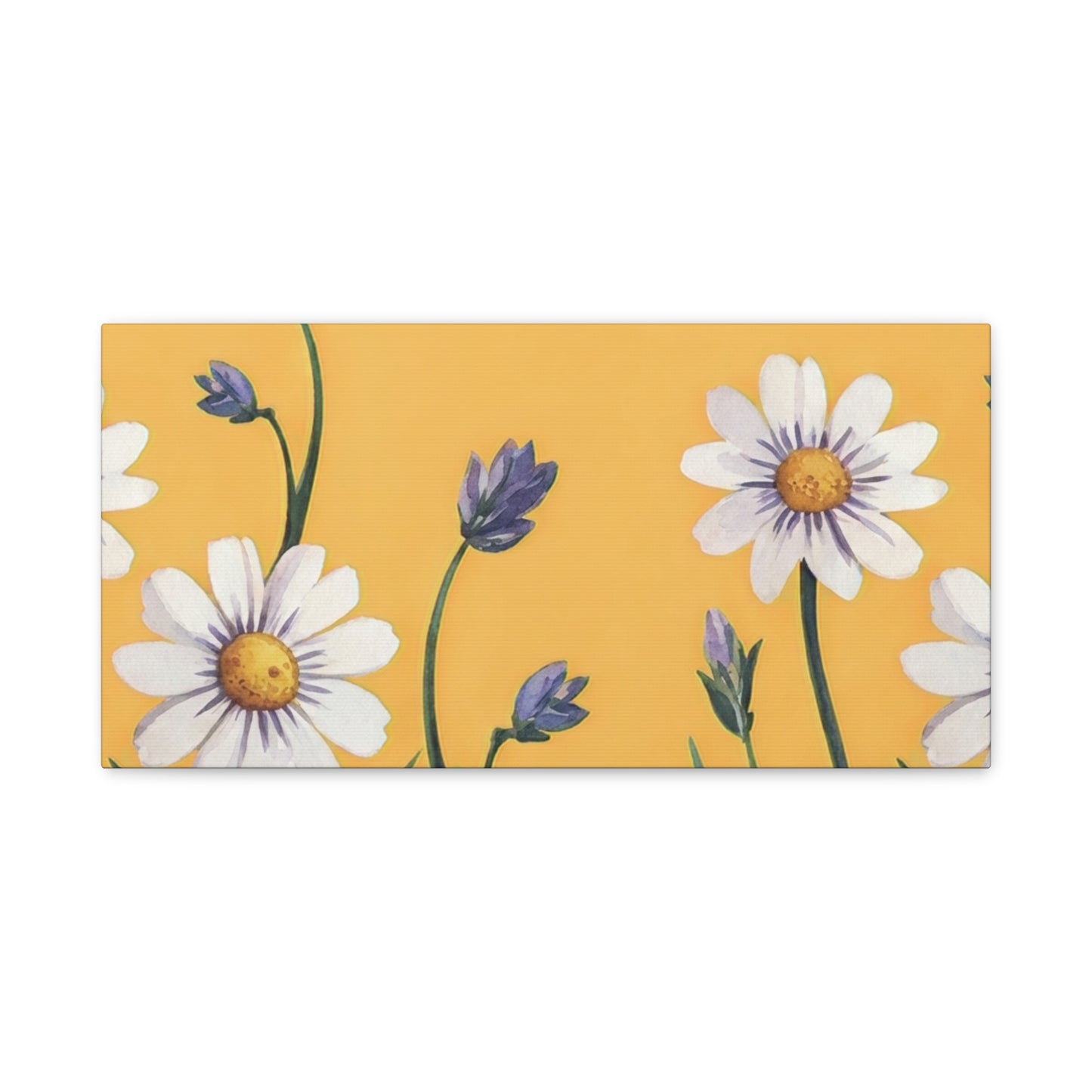 Spring Daisies Stretched Canvas Wall Art