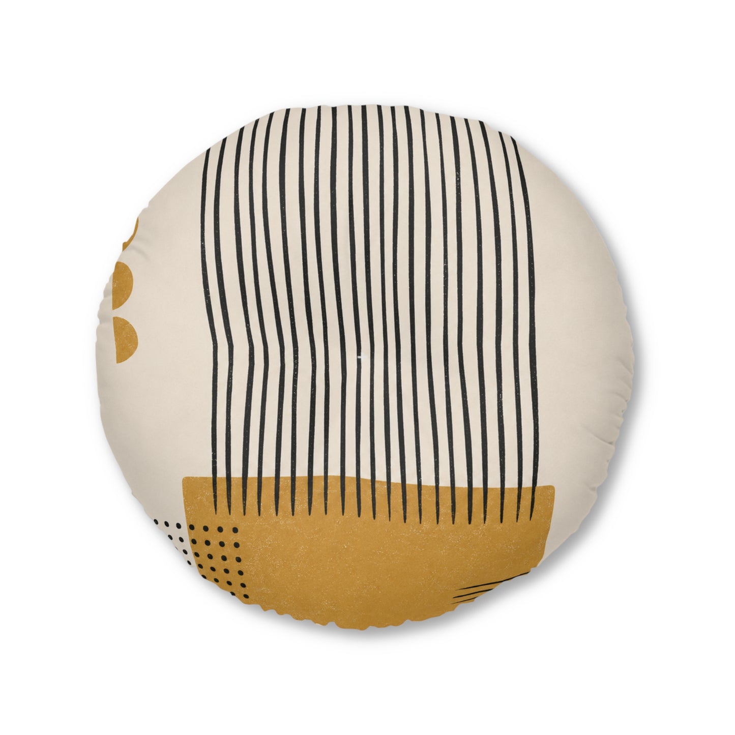 Ochre Cadence Tufted Floor Pillow