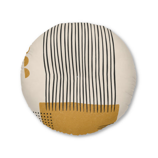 Ochre Cadence Tufted Floor Pillow