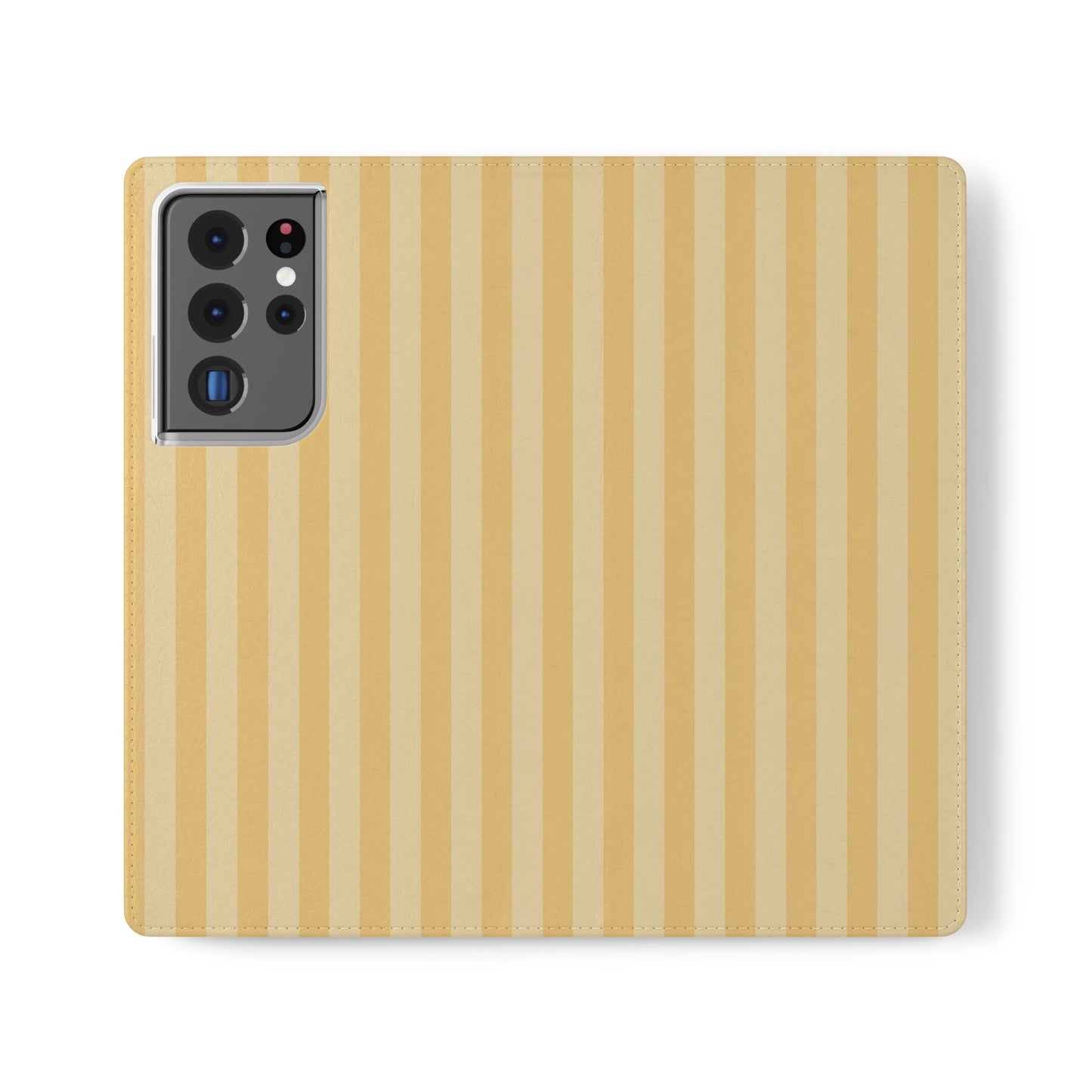 Buttercup Stripe Vegan Leather Flip Case