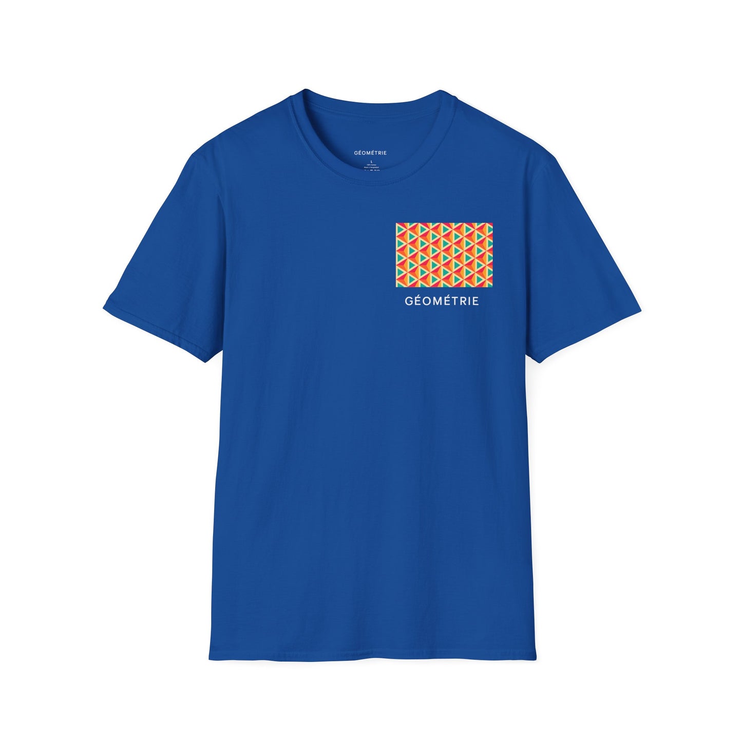 Geometric Pattern Unisex Softstyle T-Shirt, Casual Tee, Gift for Him/Her, Summer Wear, Trendy Streetwear, Cool Graphic Tee