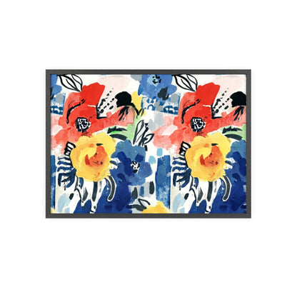 Abstract Flora Wood Framed Posters
