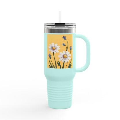 Spring Daisies 40oz Insulated Travel Mug