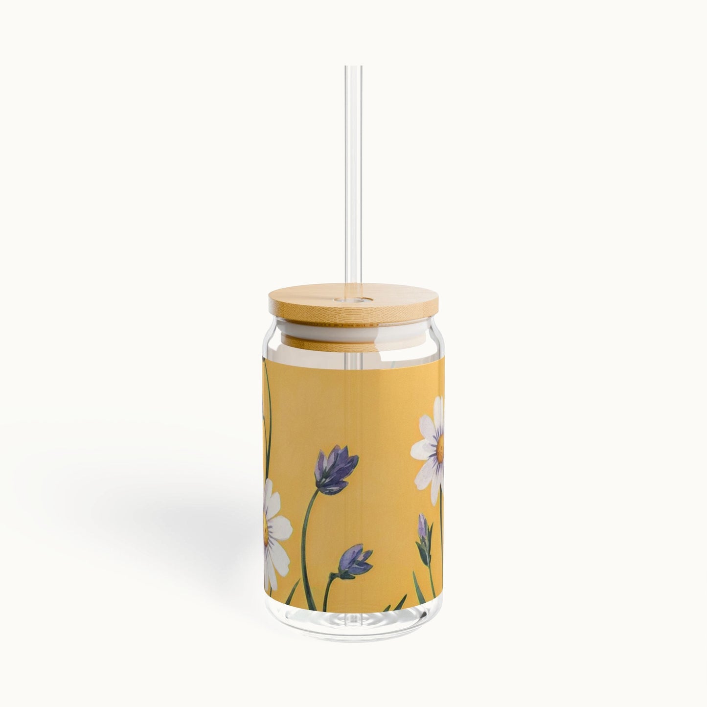 Spring Daisies Sipper Glass | 16oz