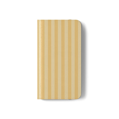Buttercup Stripe Vegan Leather Flip Case