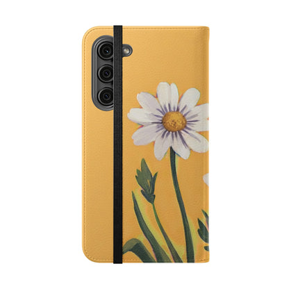 Spring Daisies Vegan Leather Flip Case