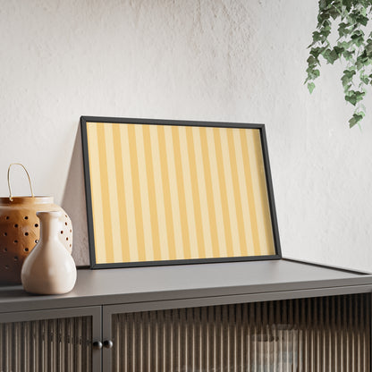 Buttercup Stripe Wood Framed Posters