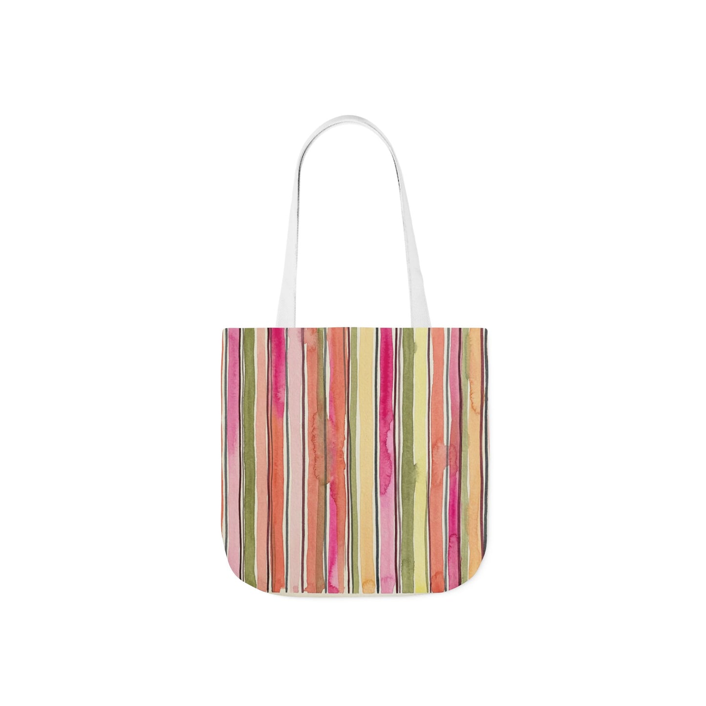 Summer Stripe Tote Bag with 5-Color Straps