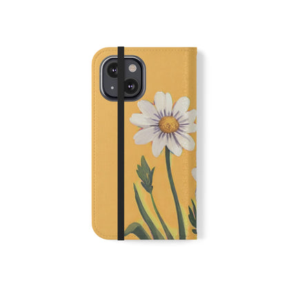 Spring Daisies Vegan Leather Flip Case