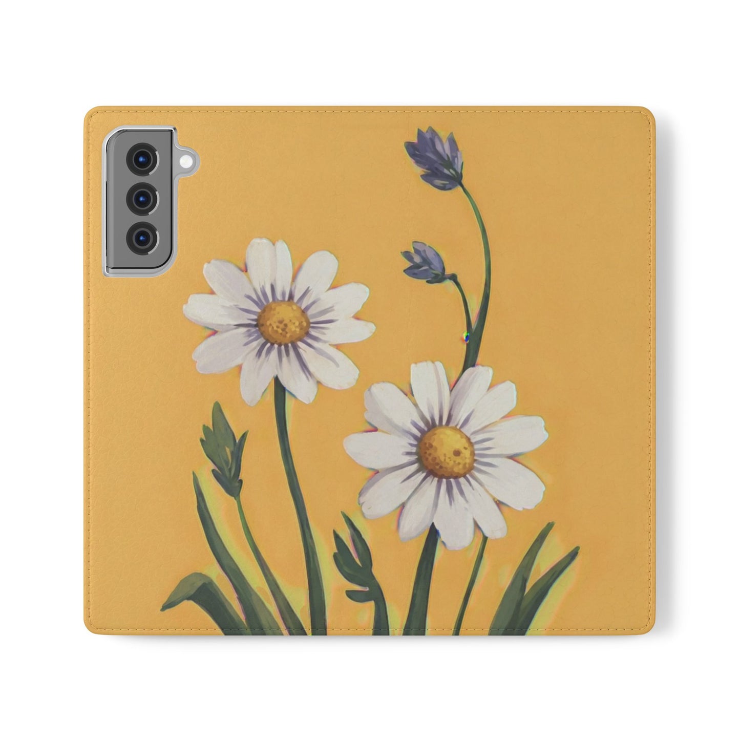 Spring Daisies Vegan Leather Flip Case