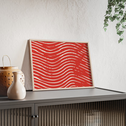 Scarlet Tide Wood Framed Posters