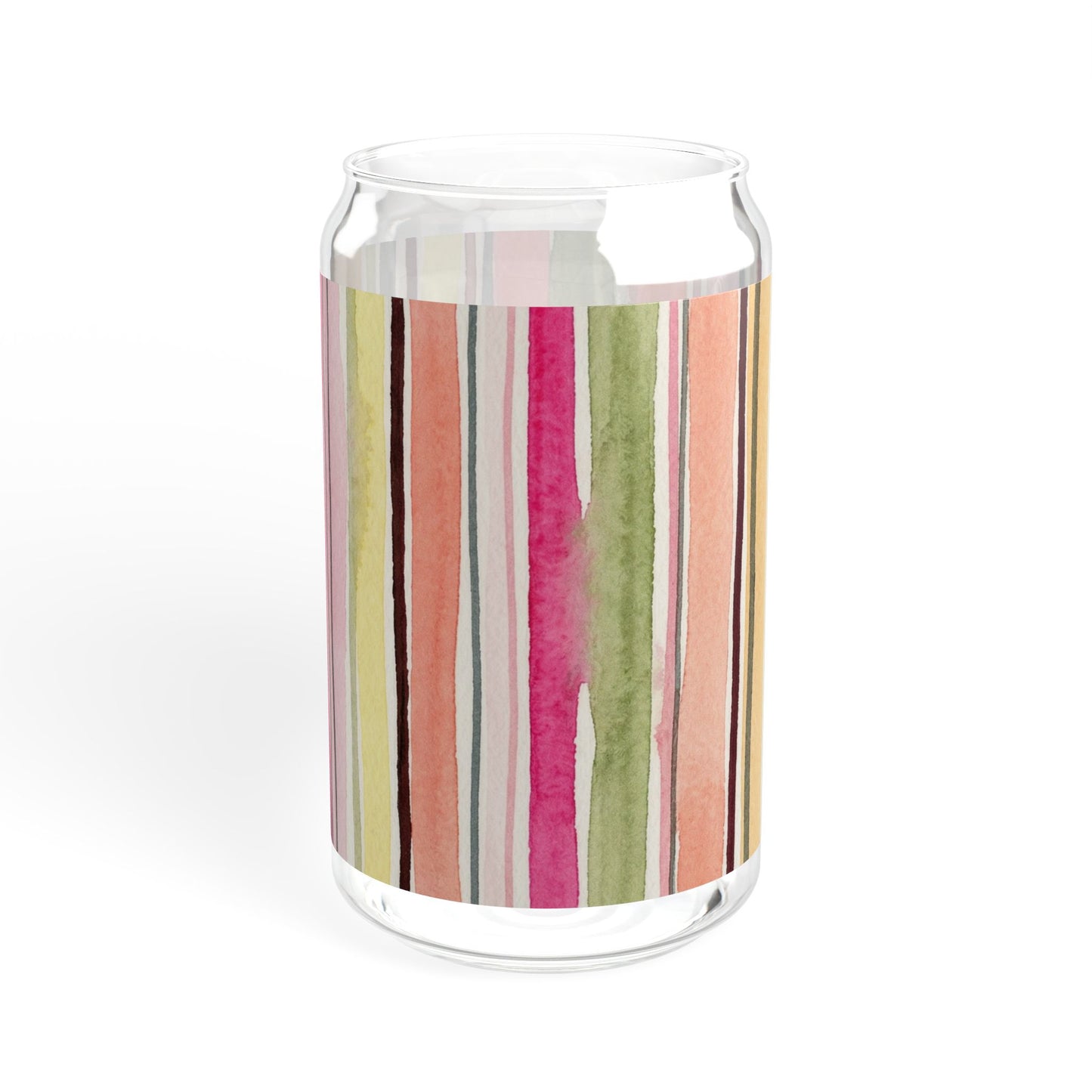 Summer Stripe Sipper Glass | 16oz