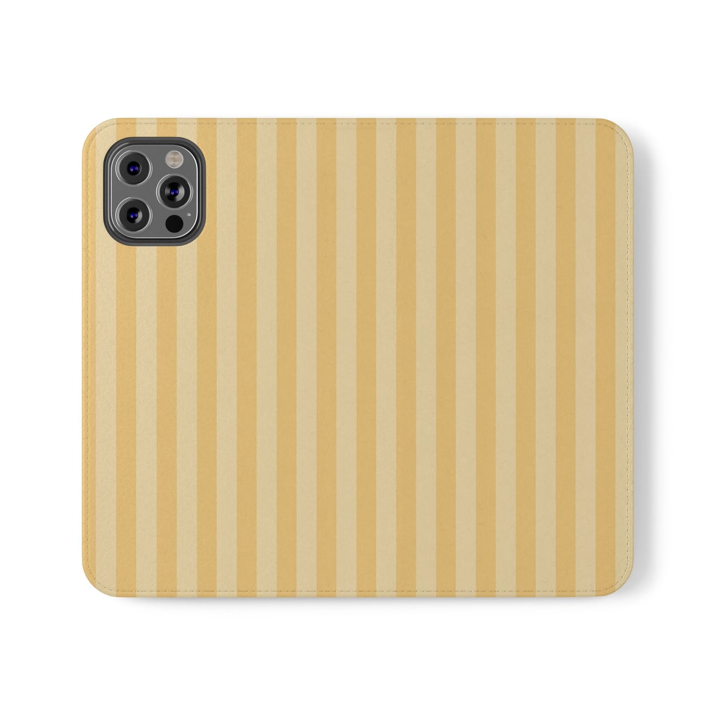 Buttercup Stripe Vegan Leather Flip Case