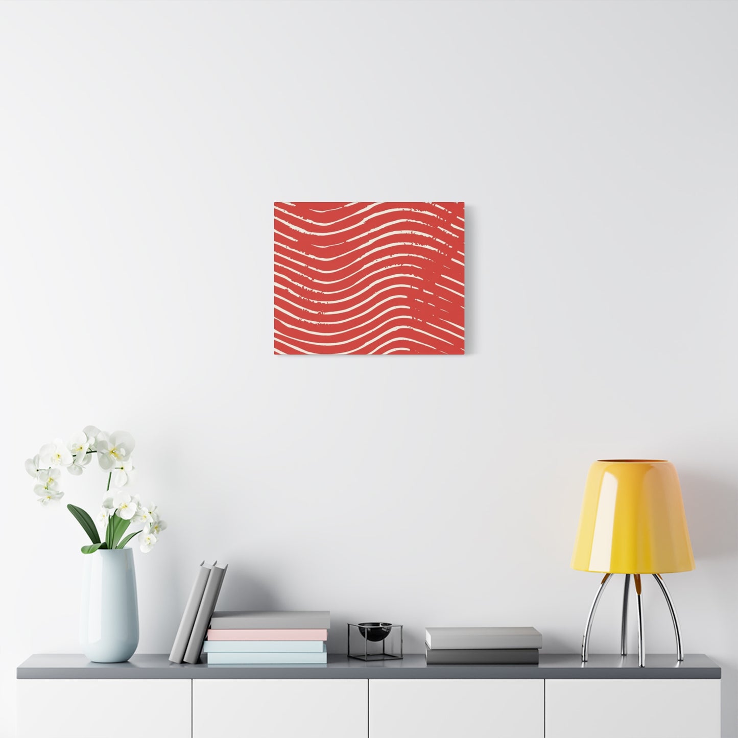 Scarlet Tide Stretched Canvas Wall Art