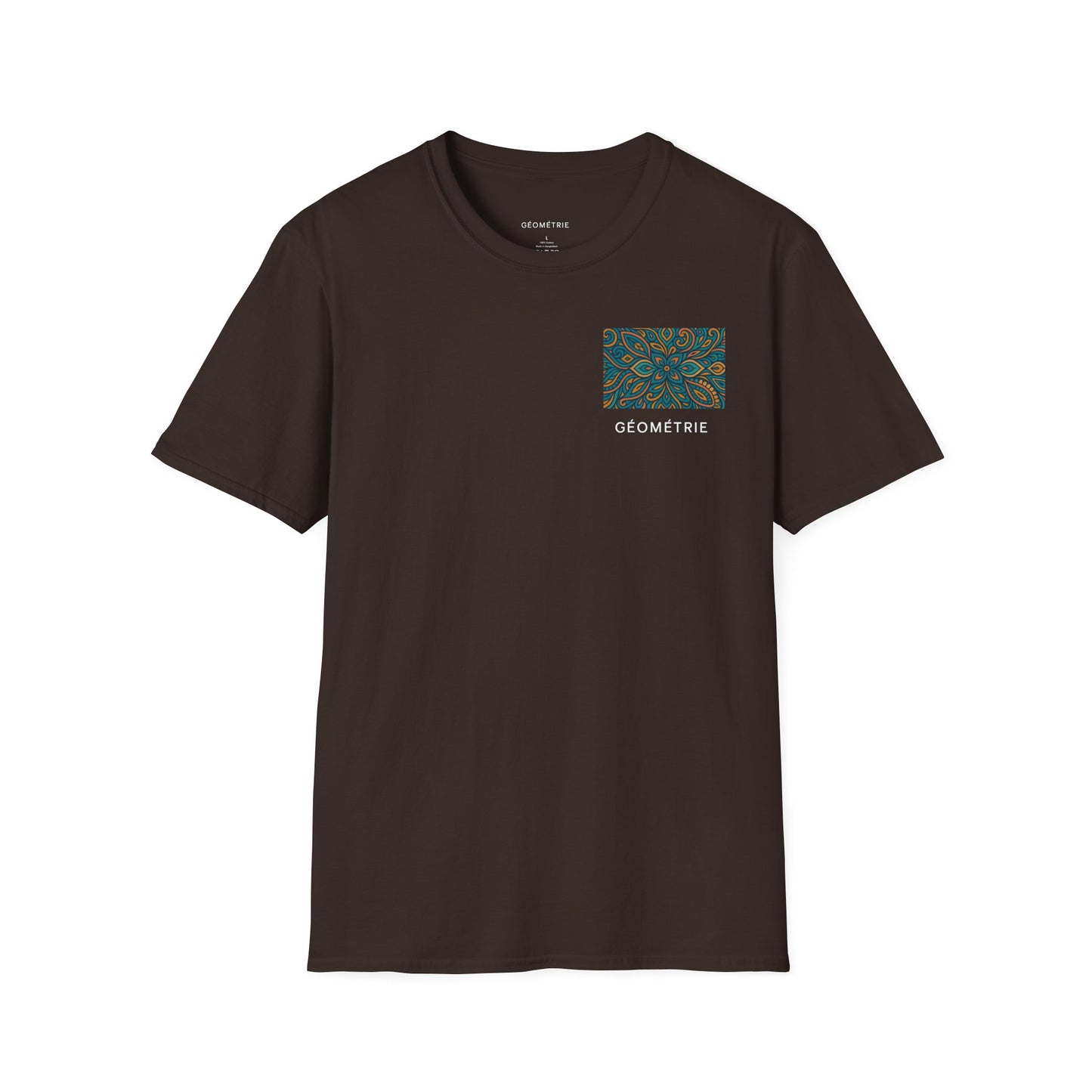 Geo Pattern Unisex Softstyle T-Shirt | Casual Everyday Tee, Graphic Shirt, Gift for Him/Her, Trendy Wear, Artsy Style (Pattern 04)