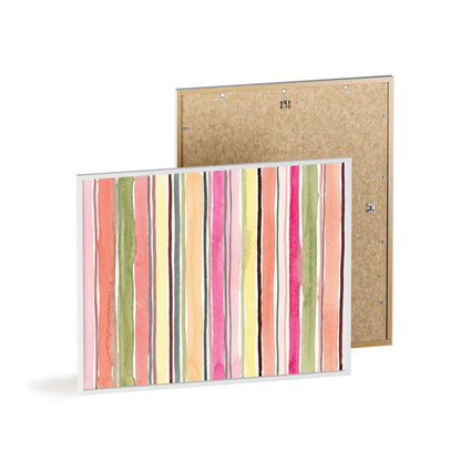 Summer Stripe Wood Framed Posters