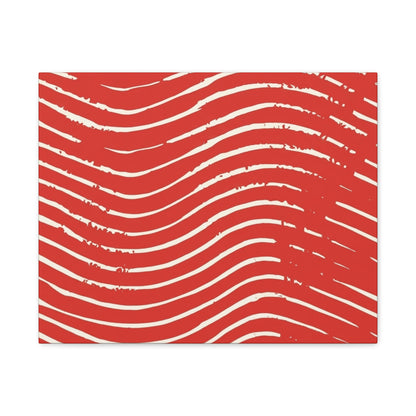 Scarlet Tide Stretched Canvas Wall Art